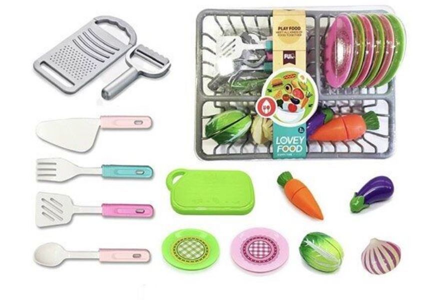 Іграшковий посуд для дітей із продуктами на липучці Lovey Food 2872194219 фото