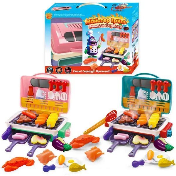 Іграшковий набір Майстер Гриль WToys продукти змінюють колір звук підсвічування кухонне приладдя холодна пара Рожевий 2872218466 фото